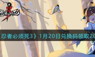 《忍者必须死3》攻略——1月20日兑换码领取2023